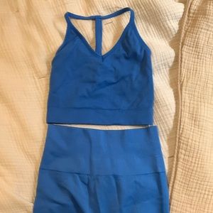 Spiritual Gangster blue top & legging set (size XS/S)